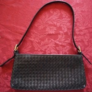 Scuola del Cuoio black woven leather handbag